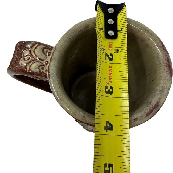 Spirit Song Studio Mug Redware Drip Glaze Cross Earthenware Mississippi 12 oz - Picture 11 of 16